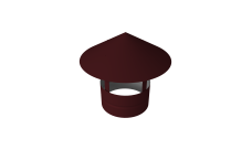 Дымник на трубу круглый d80 0,45 PE с пленкой RAL 3005 красное вино