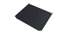 Кликфальц Double Pro Gofr Grand Line 0,45 Drap TwinColor с пленкой на замках RAL 7024 мокрый асфальт