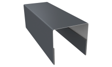 Планка П-образная заборная 20 Grand Line 0,5 PE lite с пленкой RAL 7024 мокрый асфальт (2,5м)