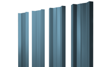 Штакетник М-образный A с прямым резом Grand Line 0,45 Drap TX RAL 5024 пастельно-синий