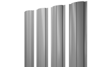 Штакетник Полукруглый Slim с прямым резом 0,4 PE-Double RAL 7004 сигнальный серый
