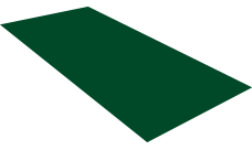 Плоский лист Grand Line 0,45 PE lite с пленкой RAL 6005 зеленый мох