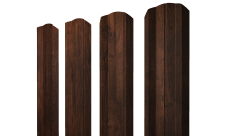 Штакетник М-образный A фигурный 0,45 Print Premium Cherry Wood Dark FTC
