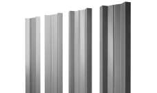 Штакетник М-образный A с прямым резом Grand Line 0,45 Drap TX RAL 7047 телегрей 4