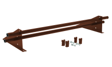 Снегозадержатель трубчатый для фальцевой кровли Optima RAL 8004 1м