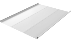 Фальц двойной стоячий Line Grand Line 0,45 Drap TX с пленкой на замках RAL 9003 сигнальный белый