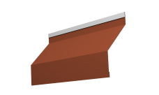 Ламель забора жалюзи Milan new 0,5 Satin RAL 8004 терракота