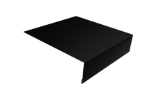 Планка лобовая/околооконная простая 190х50 0,45 Drap RAL 9005 черный (2м)