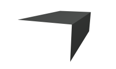 Планка околооконная фальц Grand Line 0,45 Drap ТХ RAL 7016 антрацитово-серый (3м)