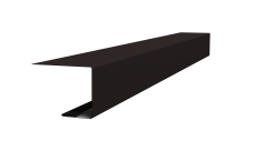 Планка завершающая для Кликфальц Pro Grand Line 0,45 PE с пленкой RAL 9005 черный (2м)