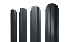 Штакетник П-образный A фигурный 0,5 Rooftop Бархат RAL 7016 антрацитово-серый