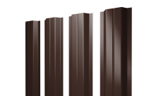 Штакетник П-образный A с прямым резом 0,5 Atlas X RAL 8017 шоколад