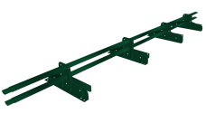 Снегозадержатель трубчатый под фальц Premium 40х20 RAL 6005 3м ОЦ