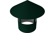 Дымник на трубу круглый d80 0,45 PE с пленкой RAL 6005 зеленый мох