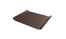 Кликфальц Pro Gofr Grand Line 0,5 Velur X с пленкой на замках RAL 8017 шоколад