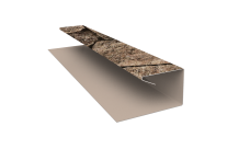 Планка П-образная завершающая сложная Корабельная Доска Grand Line 0,45 Print Elite King Stone TwinColor (2м)