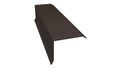 Планка торцевая 80х100 Grand Line 0,5 Atlas X с пленкой RR 32 темно-коричневый (2м)