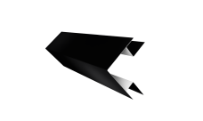 Планка угла внешнего сложного Блок-Хаус new Grand Line 0,45 Drap ST RAL 9005 черный (2м)