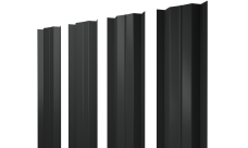 Штакетник М-образный B с прямым резом 0,5 Satin RAL 7016 антрацитово-серый