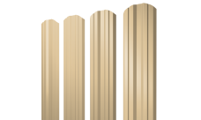 Штакетник Twin фигурный Grand Line 0,45 PE lite RAL 1014 слоновая кость