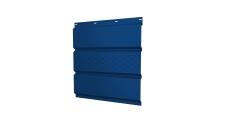 Софит металлический Grand Line центральная перфорация 0,5 Satin с пленкой RAL 5005 сигнальный синий