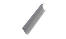 Декоративная накладка на столб универсальная 62х55 для забора жалюзи 0,5 PE RAL 7004 сигнальный серый (2,5м)