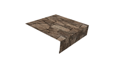 Планка околооконная простая 200х75 Grand Line 0,45 Print Elite King Stone TwinColor (2м)