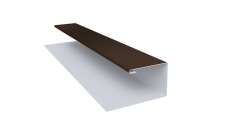 Планка П-образная Блок-Хаус new Grand Line 0,5 Satin Matt RAL 8017 шоколад (2м)