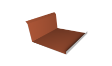 Планка примыкания нижняя 20х122х260х15 Grand Line 0,5 Satin Matt RAL 8004 терракота (2м)