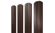 Штакетник Twin фигурный 0,5 PurPro Matt 275 RAL 8017 шоколад