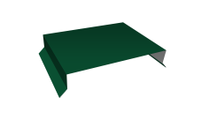 Парапетная крышка прямая 250мм 0,5 Satin Matt RAL 6005 зеленый мох (2м)