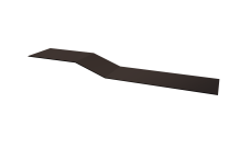 Планка крепежная фальц Grand Line 0,5 Atlas X с пленкой RR 32 темно-коричневый (2м)