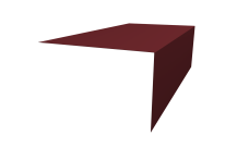 Планка околооконная фальц Grand Line 0,45 Drap ТХ RAL 3005 красное вино (3м)