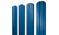 Штакетник Twin фигурный Grand Line 0,45 PE lite RAL 5005 сигнальный синий