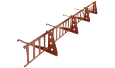 Снегозадержатель решетчатый на натуральную черепицу 8004 (для проф. до 50мм) комплект