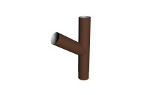 Тройник Ø90 Vortex Mix PE RAL 8017 шоколад