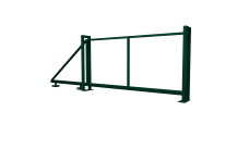 Ворота откатные Жалюзи 2,0х4,5 RAL 6005 без заполнения