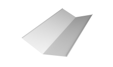 Планка ендовы нижней 300х300 0,45 Drap с пленкой RAL 9003 сигнальный белый (2м)