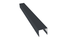 Планка П-образная заборная 24 Grand Line 0,45 Drap ST lite RAL 7024 мокрый асфальт (2,5м)