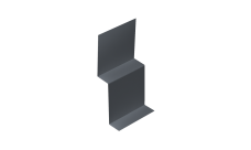 Стартовый профиль фибросайдинга Grand Line 0,7 PE с пленкой RAL 7024 мокрый асфальт (3м)