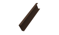 Декоративная накладка на столб универсальная 60х60 для забора жалюзи 0,5 Velur X RAL 8017 шоколад (3м)