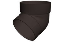 Колено трубы 67 град. ПВХ Grand Line коричневое (RR32)