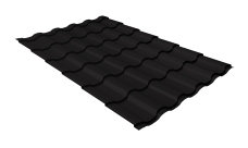 Металлочерепица "Кредо" ("Kredo") v01  0,5 Drap TX RAL 9005 черный