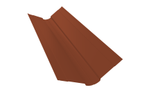Планка ендовы верхней фигурной 100x100 0,45 Drap RAL 8004 терракота (3м)
