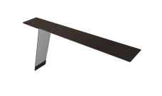Планка карнизная фальц 130х80 0,5 Satin Matt TX RR 32 темно-коричневый (2м)