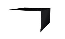 Планка околооконная простая 250х50 Grand Line 0,45 Drap ST RAL 9005 черный (2м)