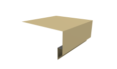 Планка околооконная сложная 250х75х18 (j-фаска) Grand Line 0,45 PE lite с пленкой RAL 1014 слоновая кость (2м)