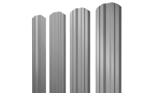Штакетник Twin фигурный Grand Line 0,45 PE lite RAL 7004 сигнальный серый