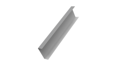 Декоративная накладка на столб универсальная 62х55 для забора жалюзи Grand Line 0,45 PE RAL 9006 бело-алюминиевый (2м)