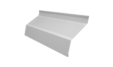 Ламель забора жалюзи Milan new gofr 0,5 Satin с пленкой RAL 9003 сигнальный белый